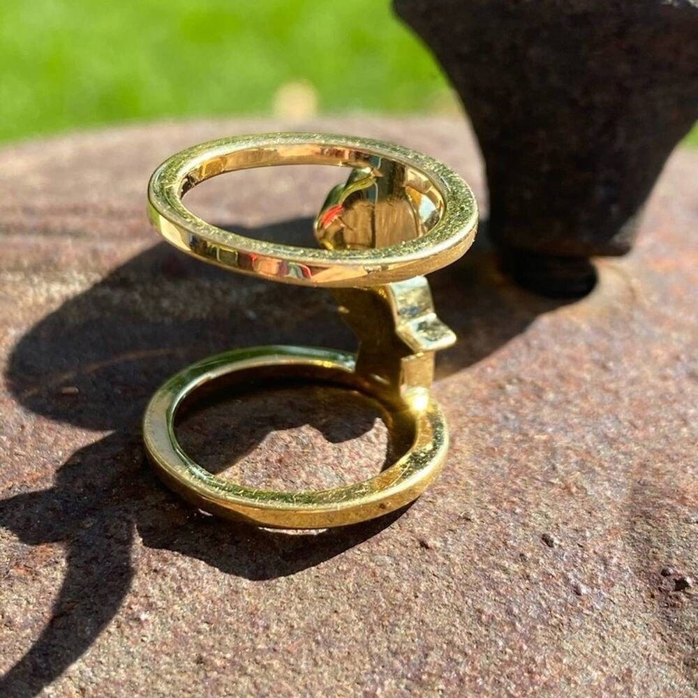 NEW Anthropologie Gold & Pearl Star Galaxies Ring - Picture 12 of 15